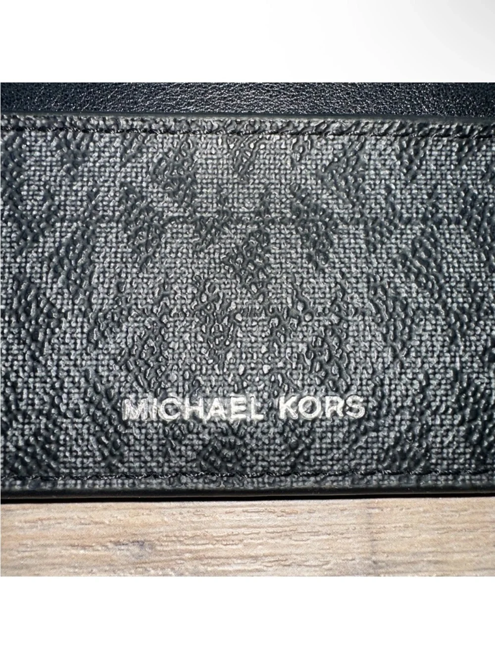 Michael Kors Black Signature MK Slim Card Holder